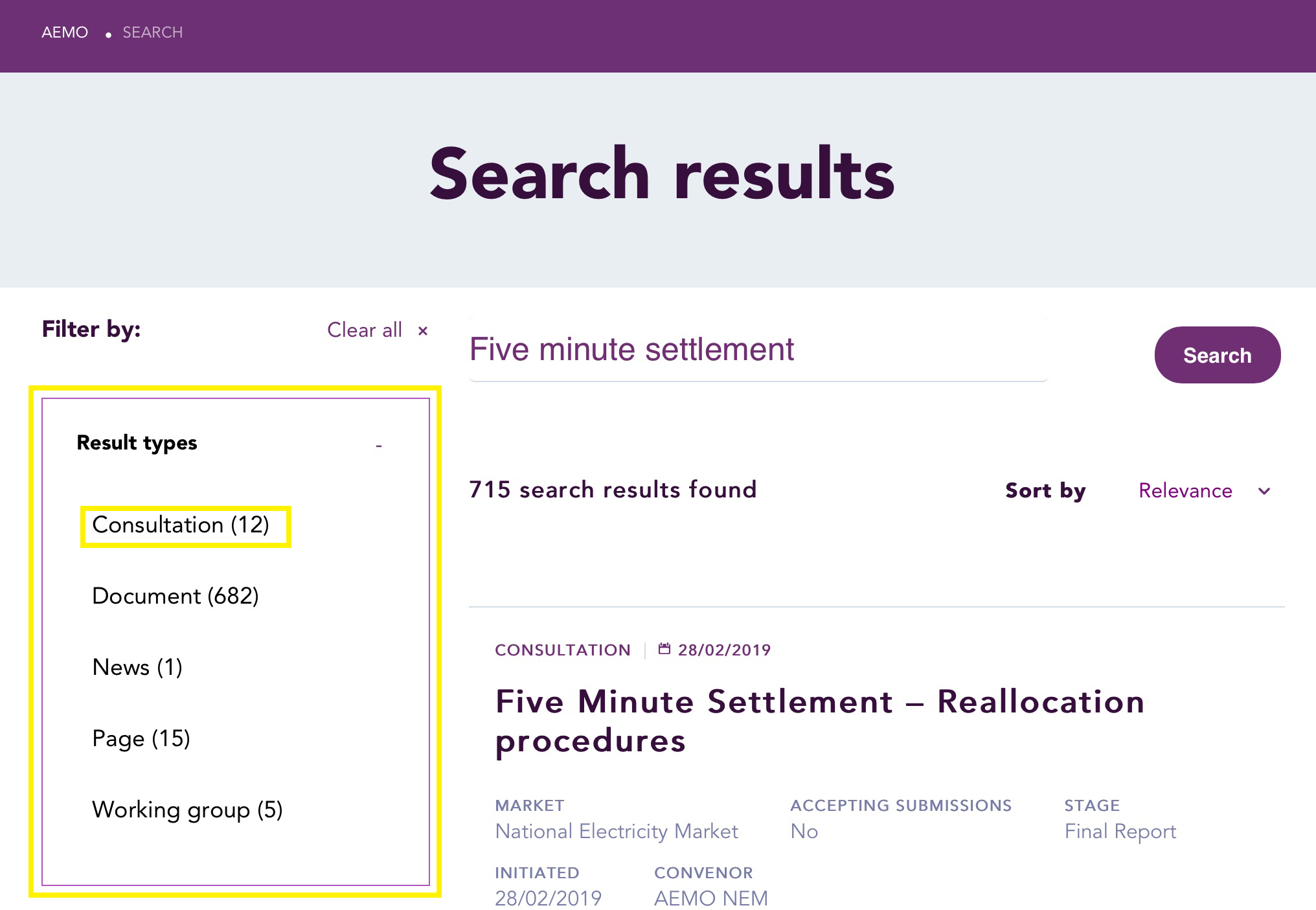 Search results for five minute settlement screenshot