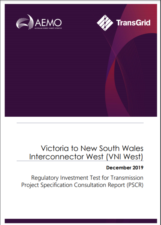 Report cover image for Vic to NSW Interconnector West