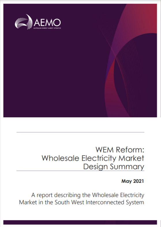 WEM Reform Design Summary May 21 cover image
